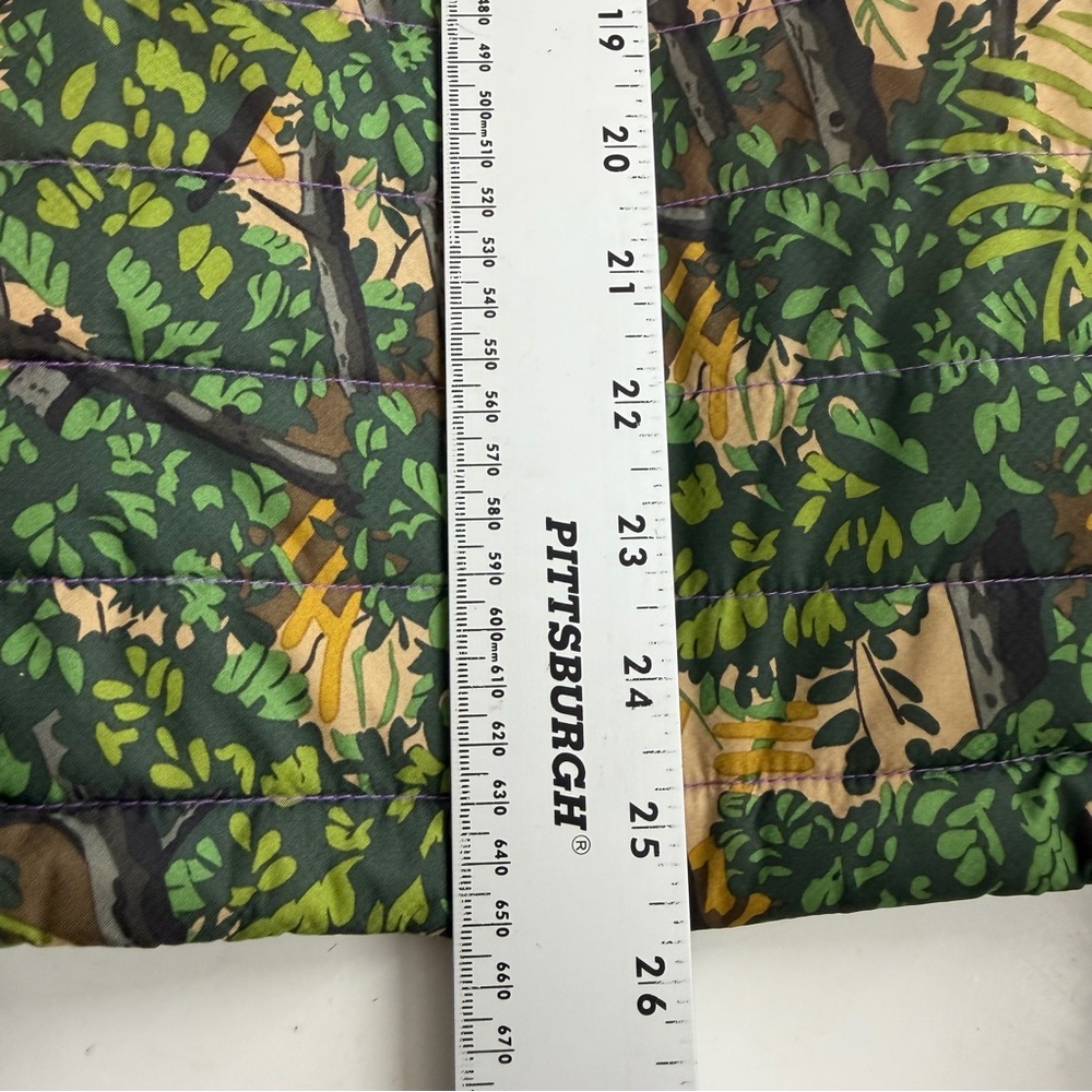 Bushlan Camo Insulated Puffer Jacket S Hooded Hunting Coat Woodland Leaf Print - Picture 8 of 14